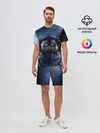 Мужской костюм с шортами / Кот космонавт