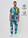 Мужская пижама с брюками / Краской по ткани