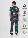 Мужская пижама с брюками / Новогодний, рождественский узор