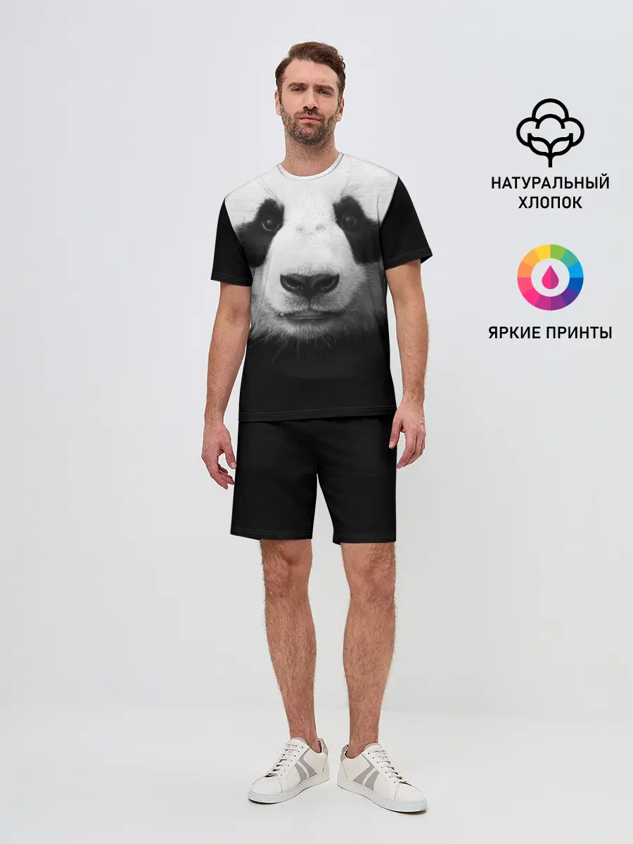 Мужской костюм с шортами / Панда