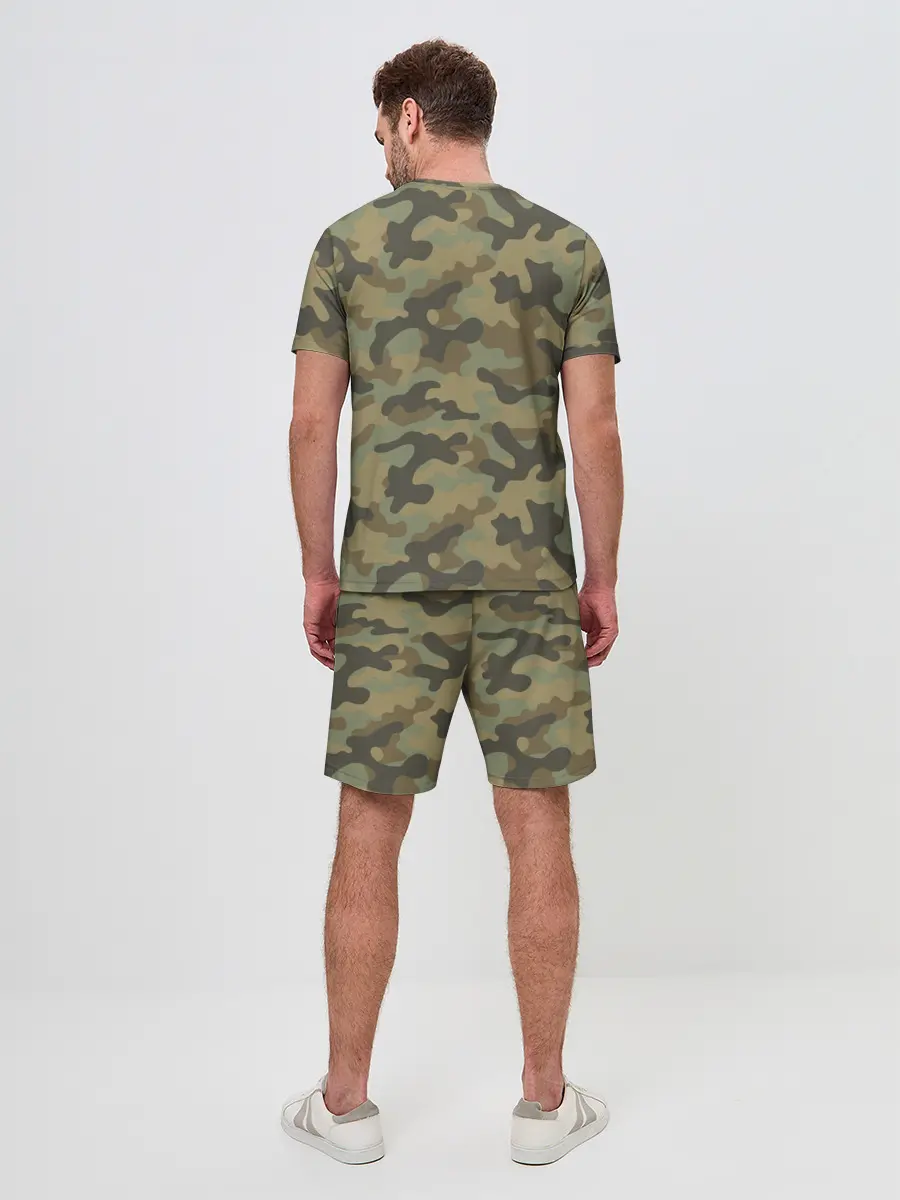 Мужской костюм с шортами / Хаки