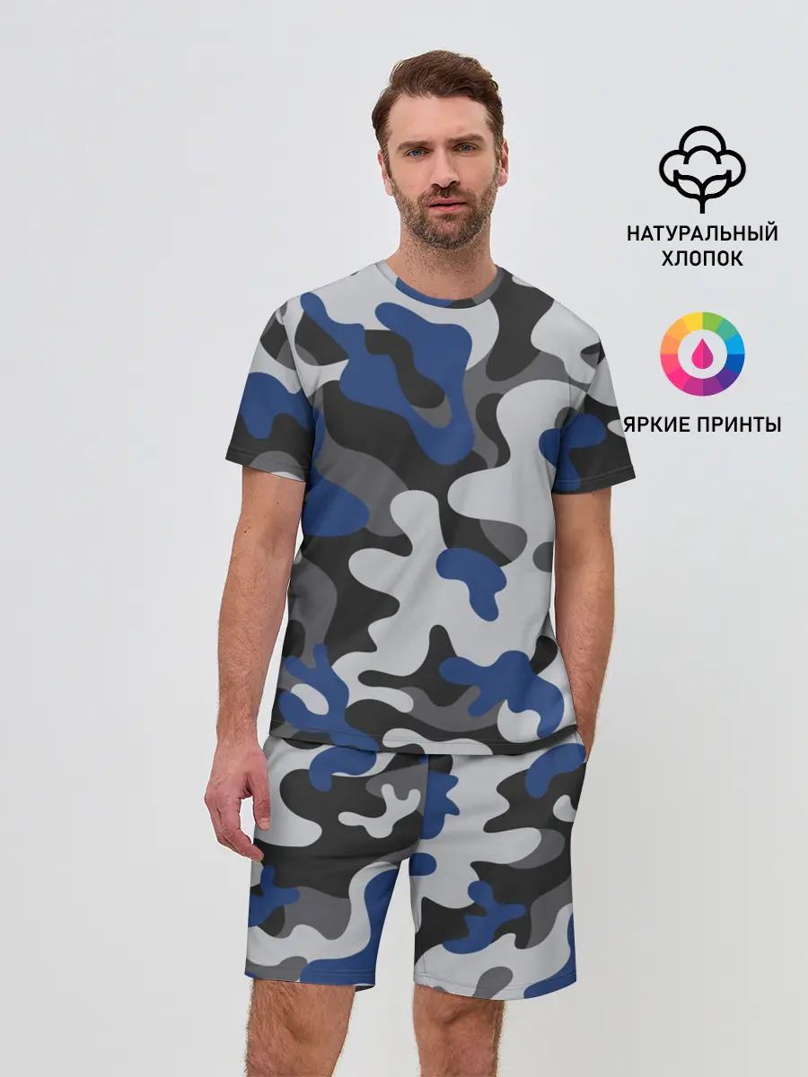 Мужской костюм с шортами / Камуфляж