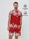 Мужской костюм с шортами / Снежинки