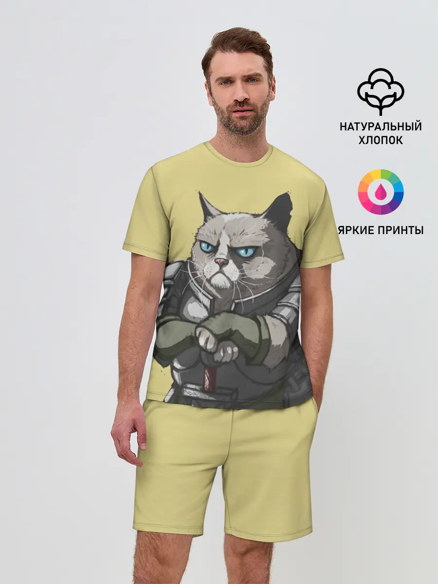 Мужской костюм с шортами / Кот