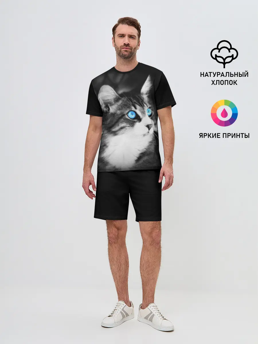 Мужской костюм с шортами / Кот