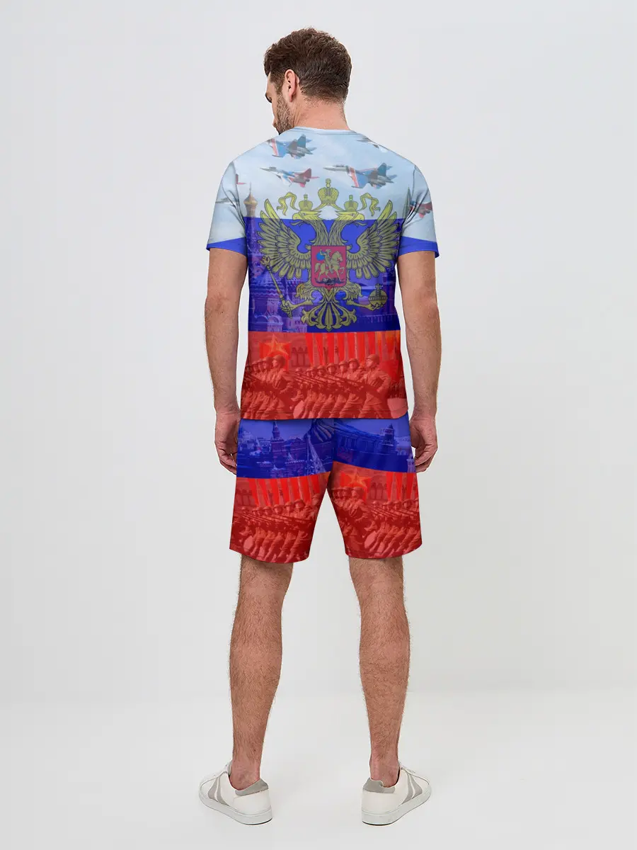 Мужской костюм с шортами / Русский медведь и герб