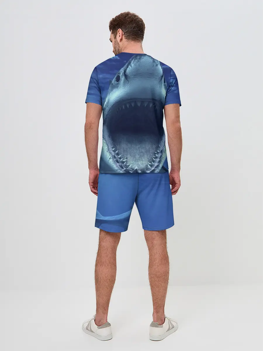 Мужской костюм с шортами / Белая акула