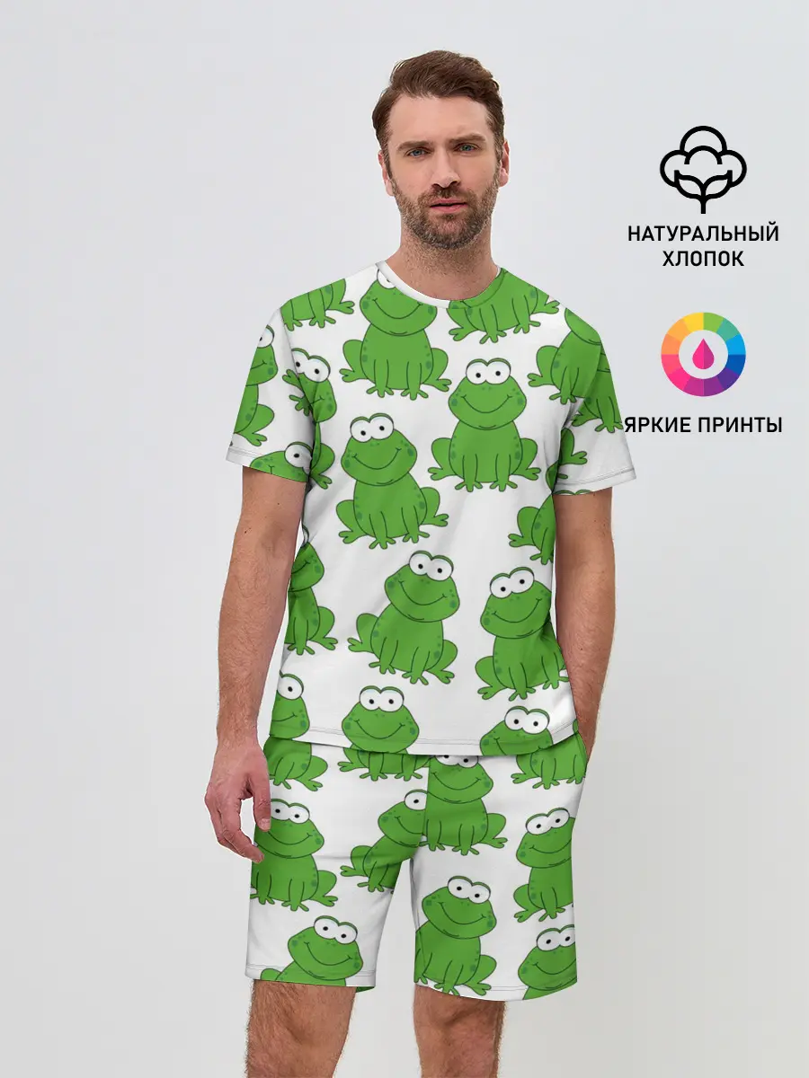Мужской костюм с шортами / Лягушки
