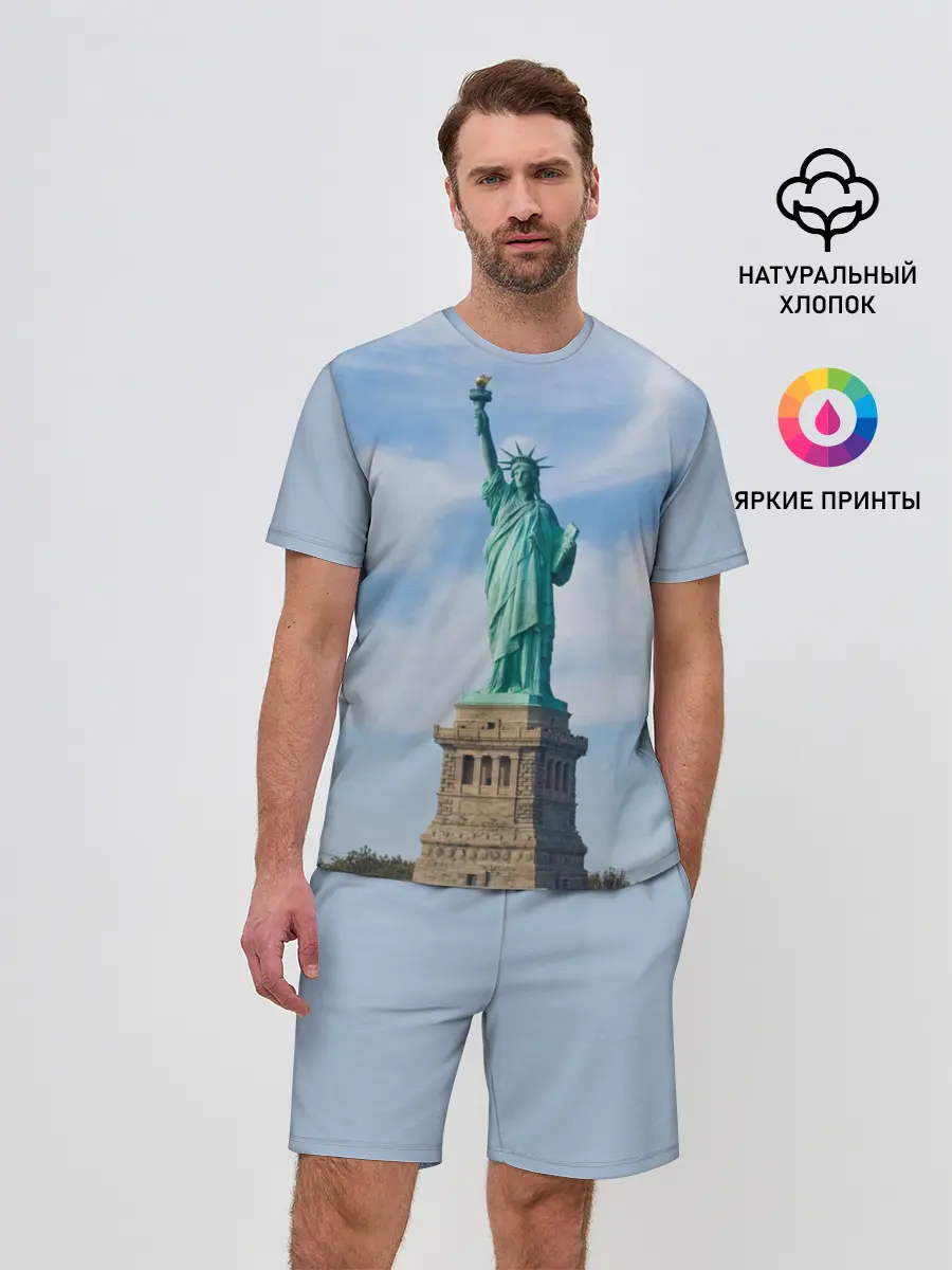 Мужской костюм с шортами / Статуя свободы