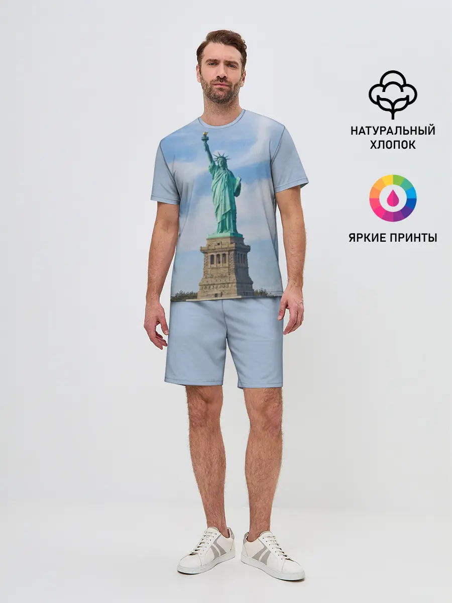 Мужской костюм с шортами / Статуя свободы