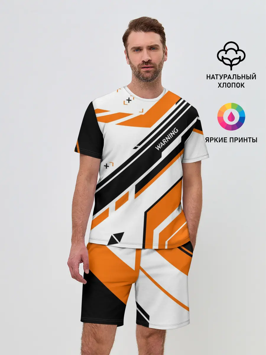 Мужской костюм с шортами / cs:go - Asiimov P90 Style