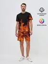 Мужской костюм с шортами / Огонь с искрами
