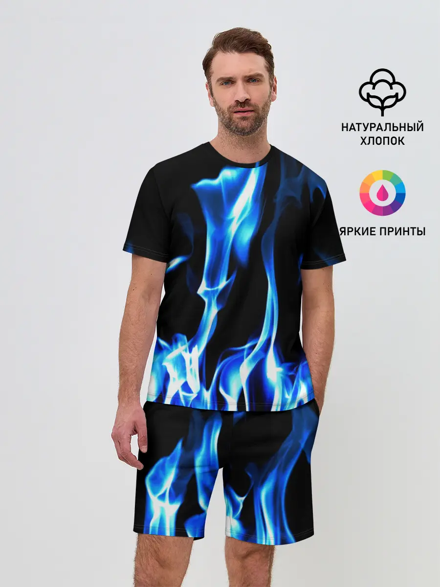 Мужской костюм с шортами / Огонь