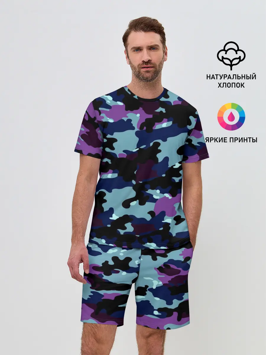 Мужской костюм с шортами / Камуфляж