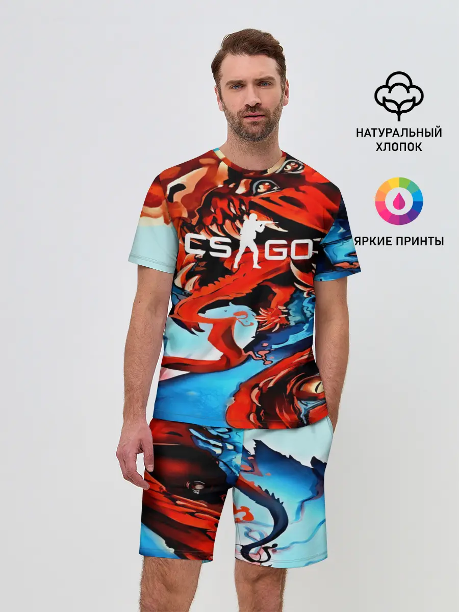 Мужской костюм с шортами / CS GO Hyper Beast