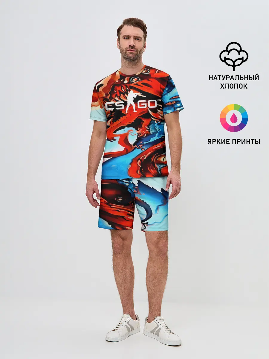 Мужской костюм с шортами / CS GO Hyper Beast