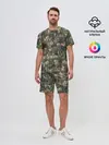 Мужской костюм с шортами / Камуфляж с пандами