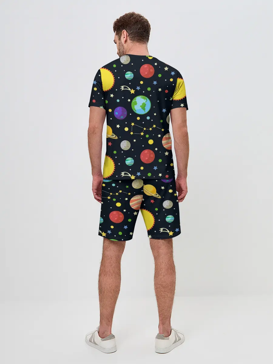 Мужской костюм с шортами / Солнечная система
