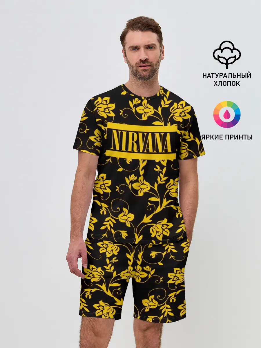Мужской костюм с шортами / Nirvana узоры
