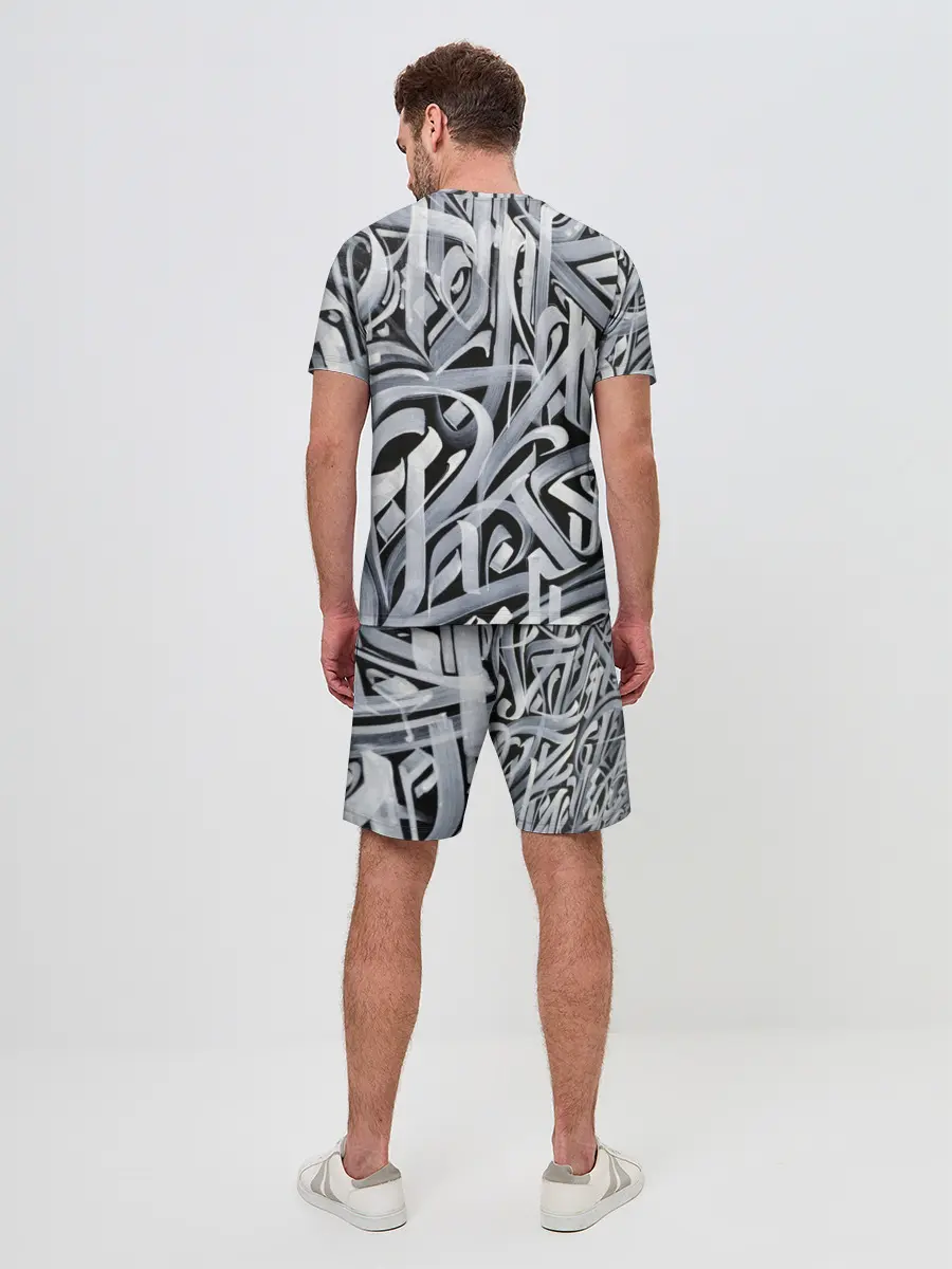 Мужской костюм с шортами / Каллиграфия