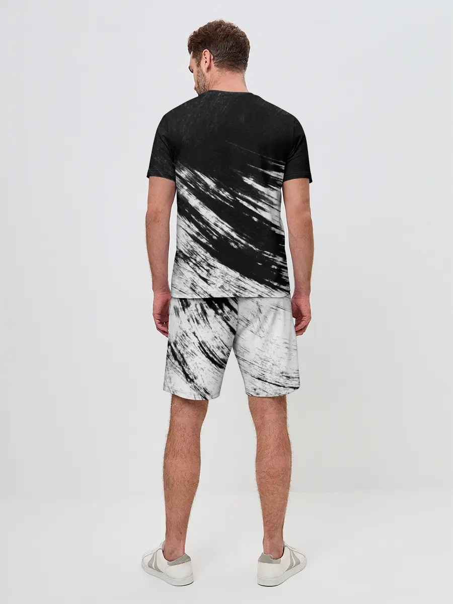Мужской костюм с шортами / abstraction black&white