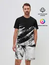 Мужской костюм с шортами / abstraction black&white