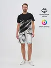 Мужской костюм с шортами / abstraction black&white