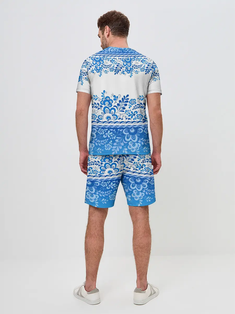 Мужской костюм с шортами / Россия гжель