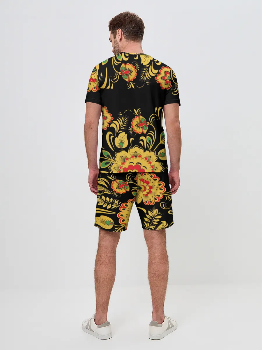 Мужской костюм с шортами / Сергей, роспись под хохлому