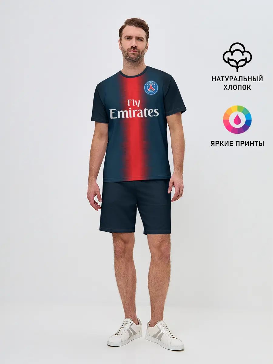 Мужской костюм с шортами / PSG Форма Новая Home 18/19