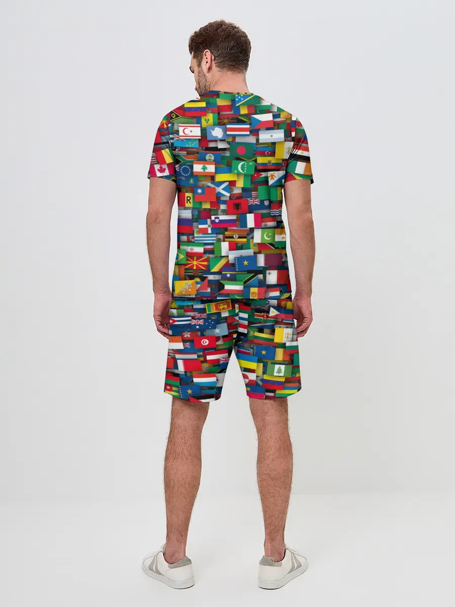 Мужской костюм с шортами / Флаги всех стран
