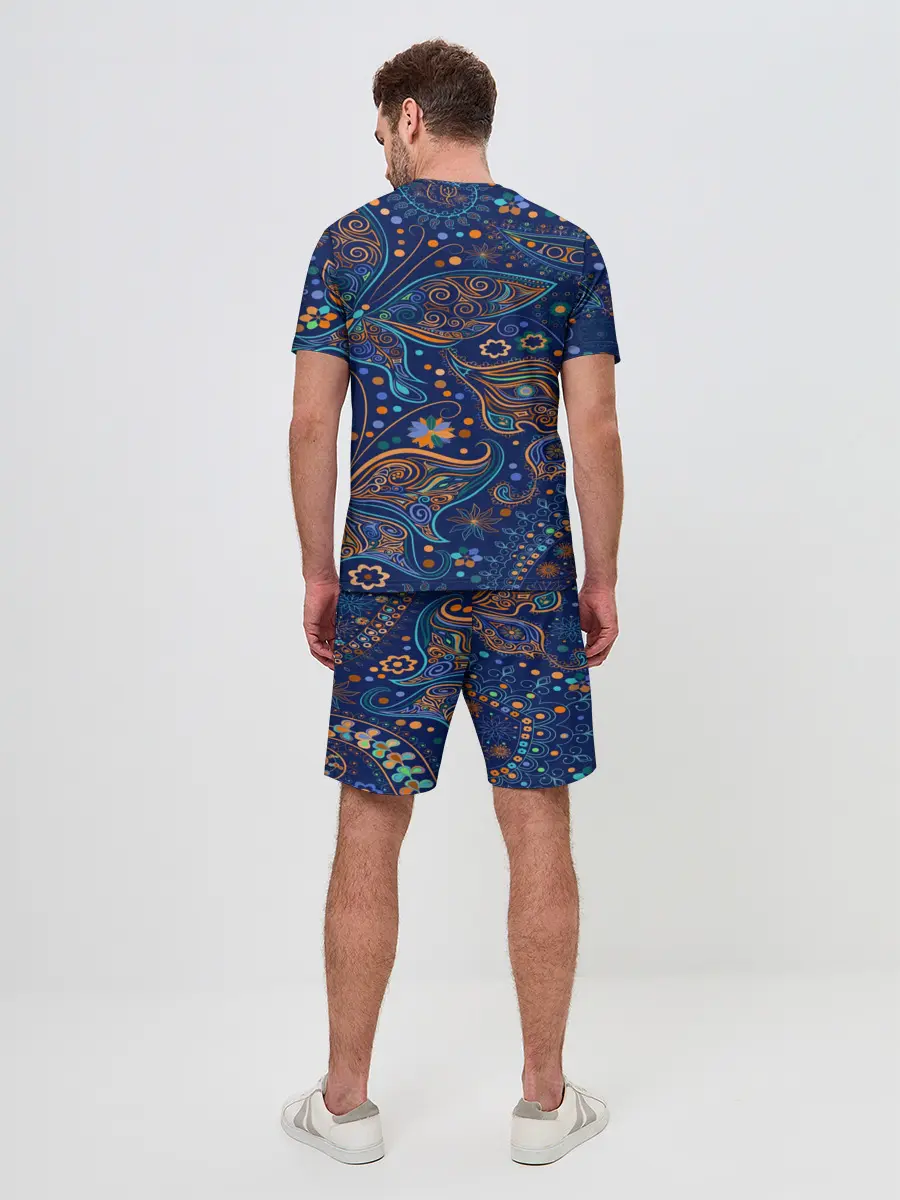 Мужской костюм с шортами / Необычные узоры