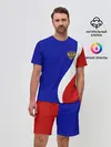 Мужской костюм с шортами / Герб РФ Триколор