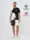 Мужской костюм с шортами / Barcelona uniform black 2018