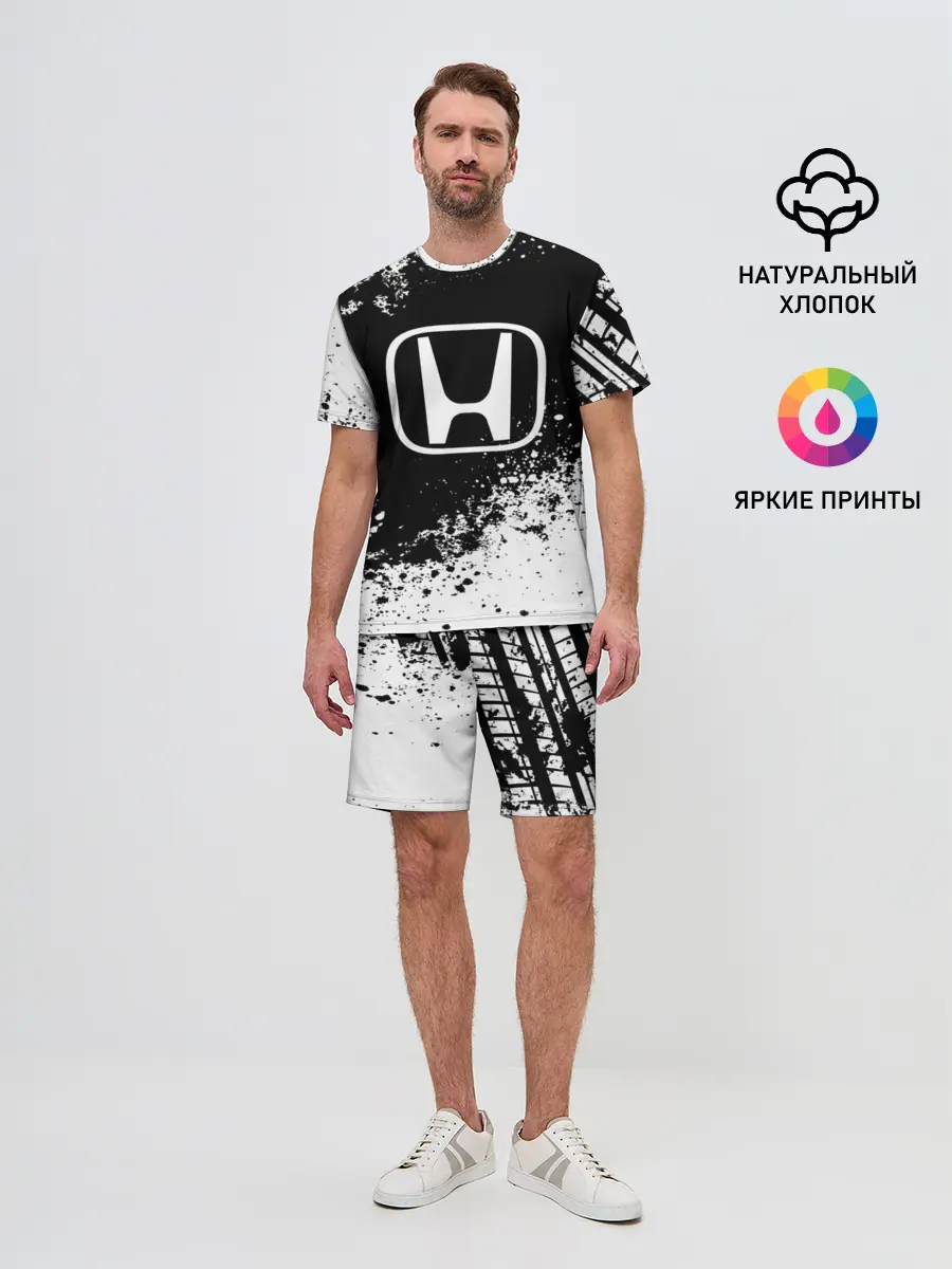 Мужской костюм с шортами / Honda abstract sport