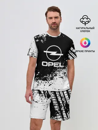 Мужской костюм с шортами / Opel abstract sport