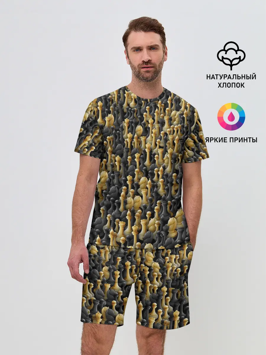 Мужской костюм с шортами / Шахматы