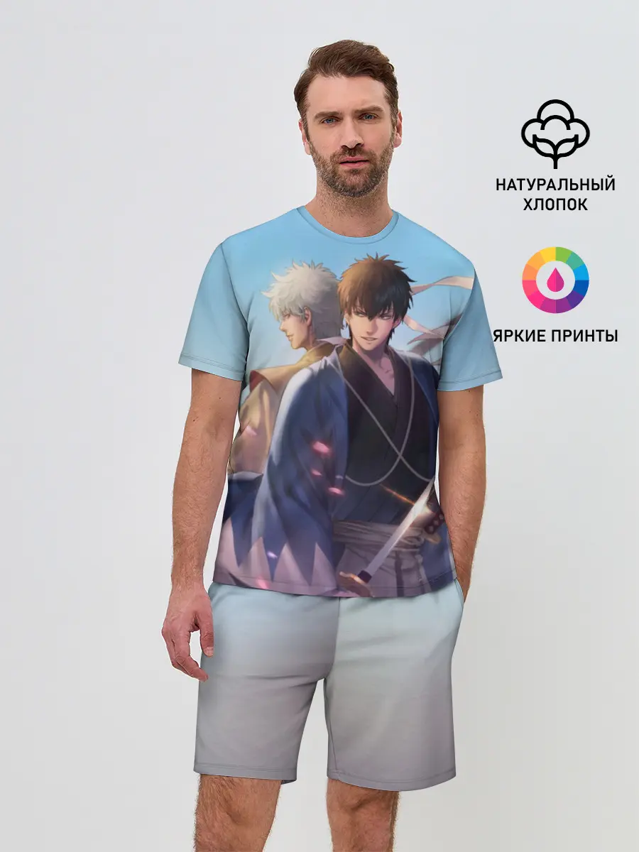 Мужской костюм с шортами / Воин Гинтоки