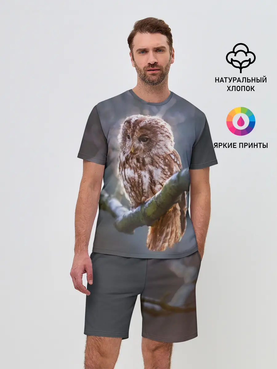 Мужской костюм с шортами / Сова