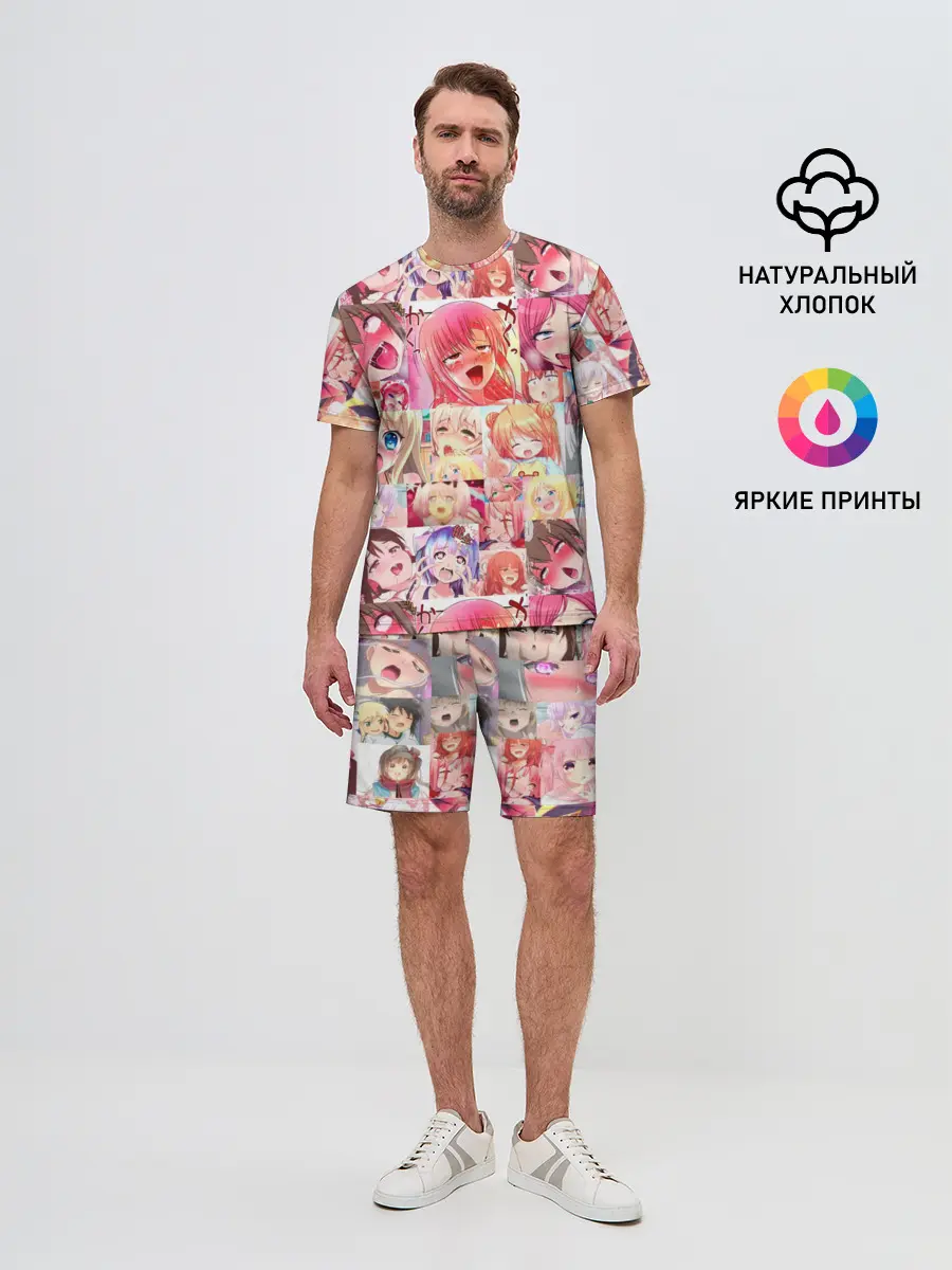 Мужской костюм с шортами / Ahegao Color