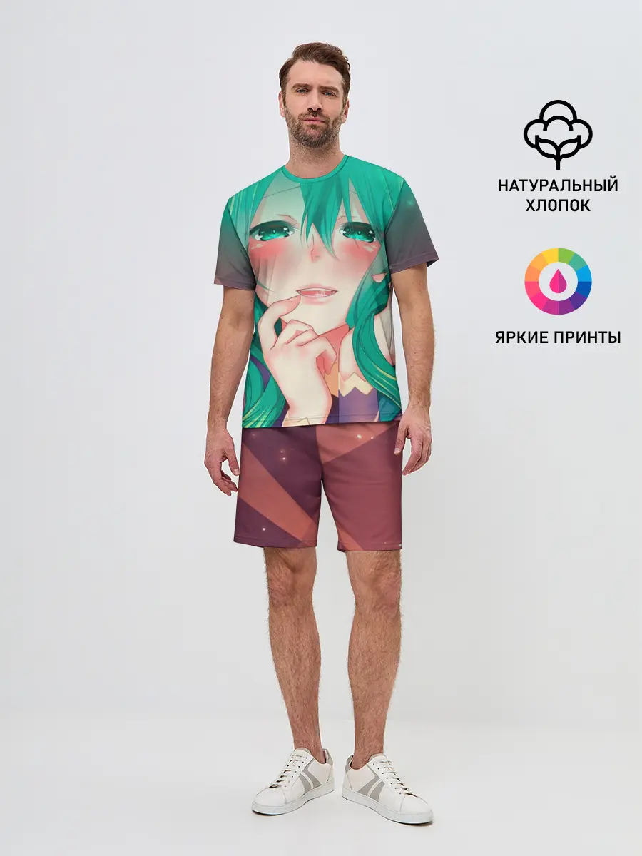 Мужской костюм с шортами / Miku Ahegao