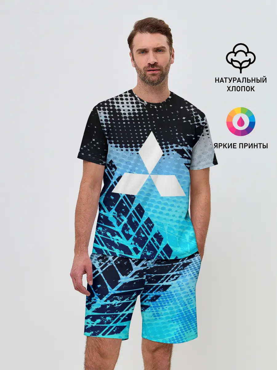 Мужской костюм с шортами / Mitsubishi sport auto motors