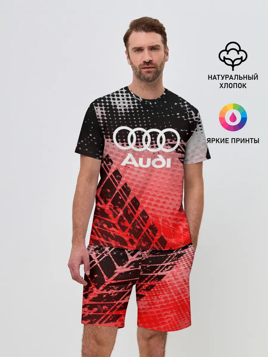 Мужской костюм с шортами / Audi sport auto motors