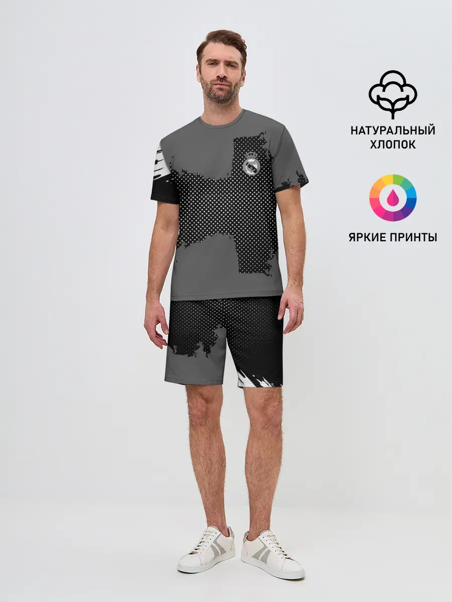Мужской костюм с шортами / REAL MADRID SPORT GRAY