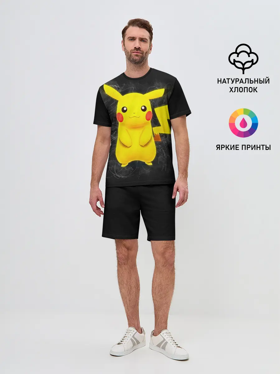 Мужской костюм с шортами / Покемон Пикачу