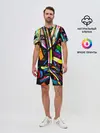 Мужской костюм с шортами / Красочное граффити