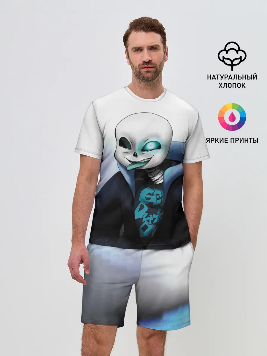 Мужской костюм с шортами / Скелет