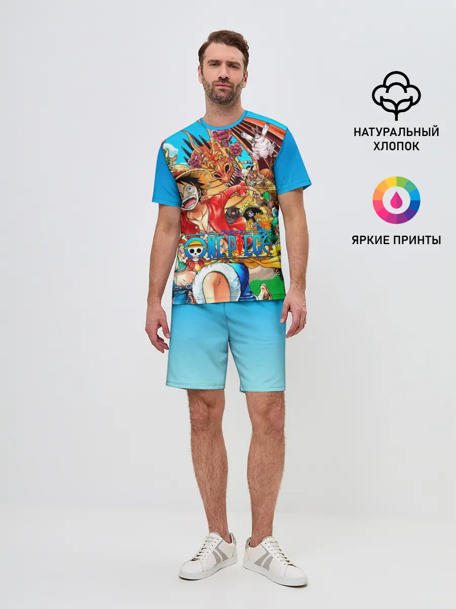 Мужской костюм с шортами / куча мала One Piece