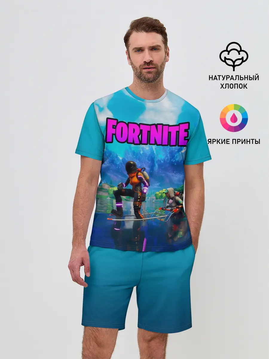 Мужской костюм с шортами / Fortnite повозка