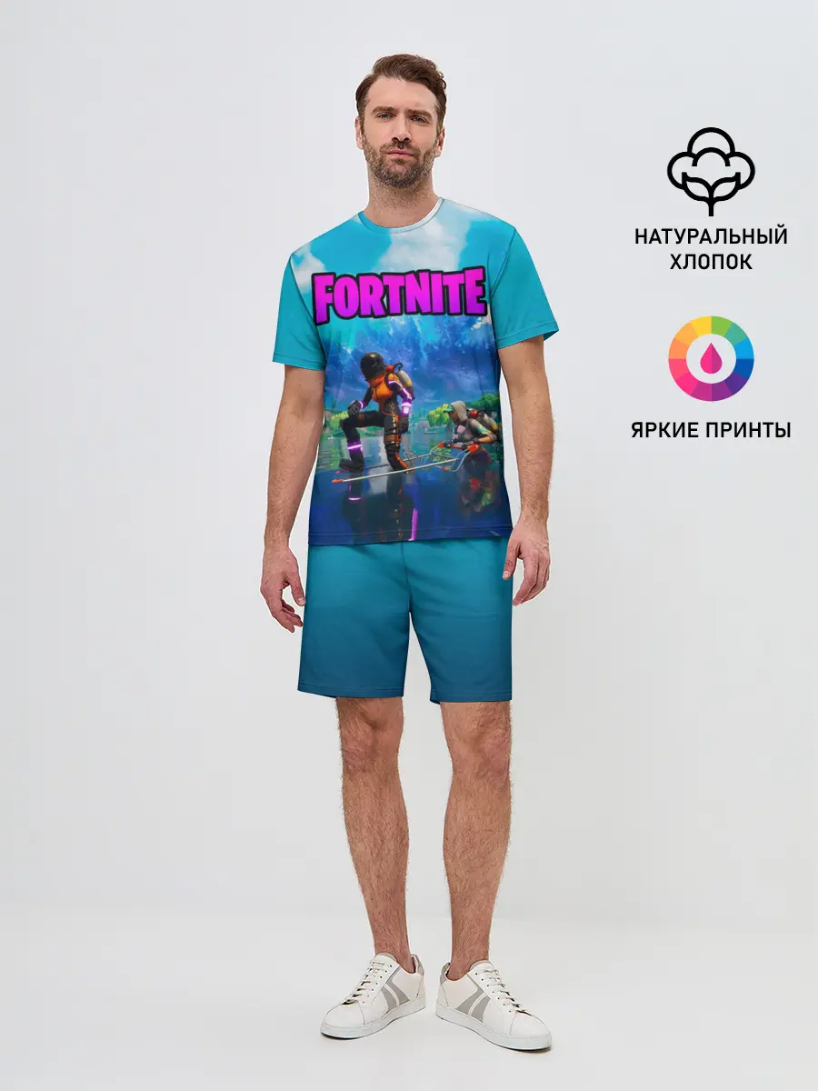 Мужской костюм с шортами / Fortnite повозка